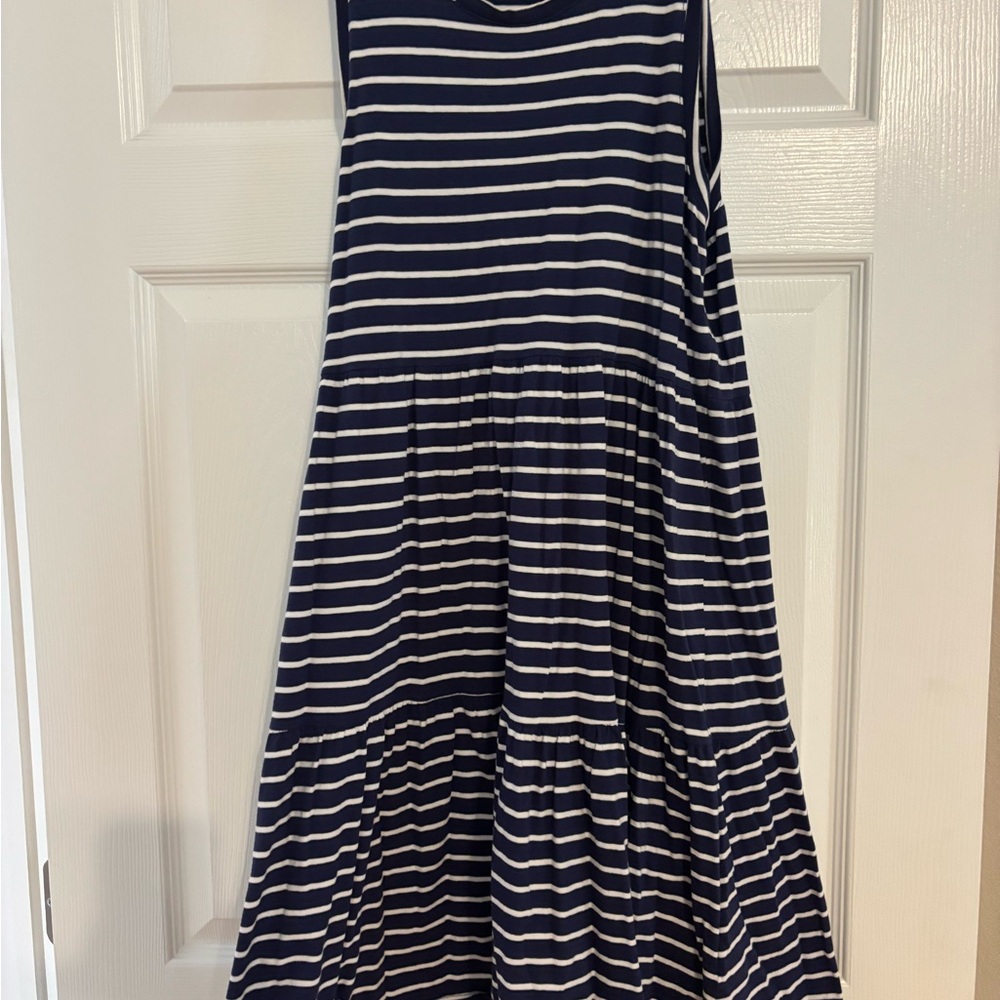 J. Crew Classic Navy and White Striped Tee